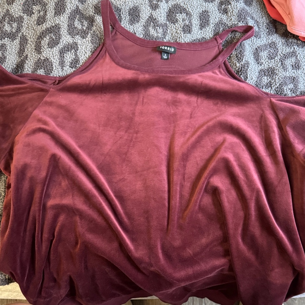 Torrid Women's Velvet Burgundy Tank Top